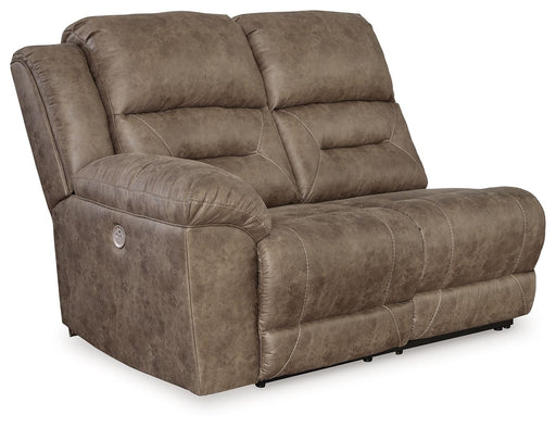 Ravenel - Laf Reclining Power Loveseat - Faux Leather - Fossil Signature Design by Ashley®
