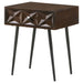 Gibson - Coffee 1 Drawer Rectangular Side Table With Angled Legs - Coffee Furniture Max