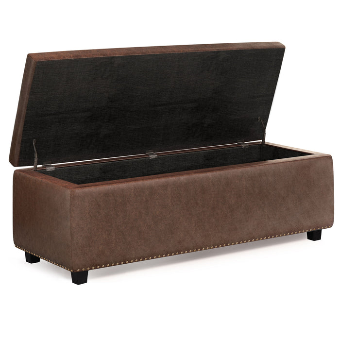 Hamilton - Upholstered Storage Ottoman Simpli-Home