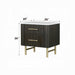 Clayten - Nightstand - Espresso / White Marble Home Essentials