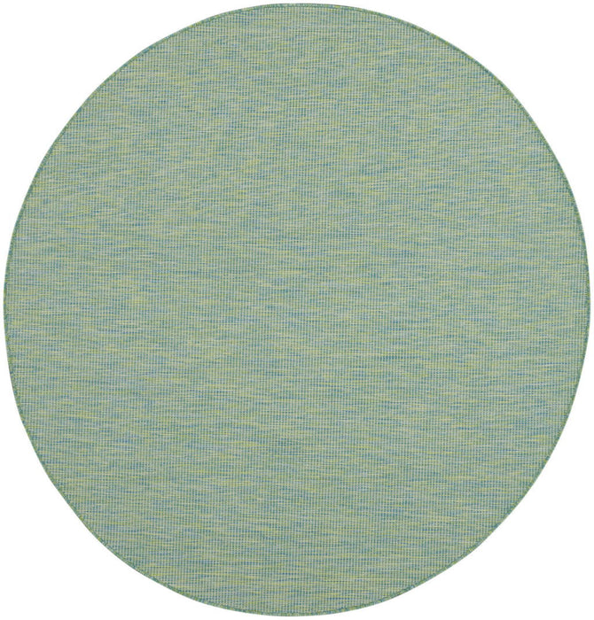 6' Round Power Loom Area Rug - Blue