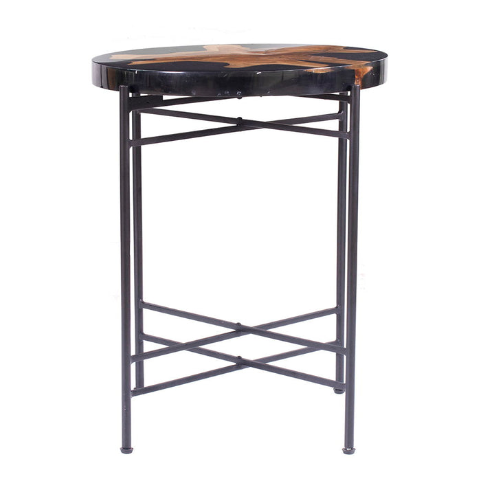 Side Table - Black / Brown Home Essentials