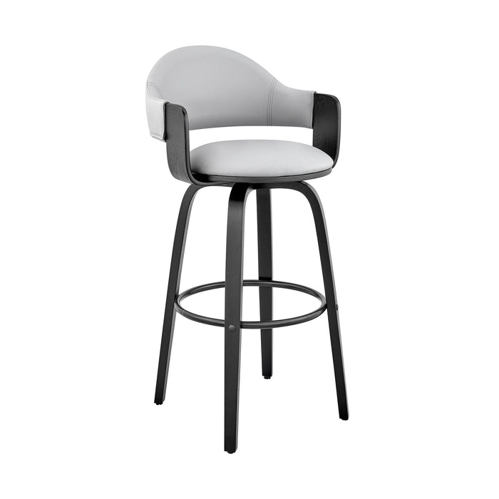 Swivel Low Back, Bar Height Bar Chair - Gray / Black