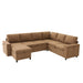 U - Shaped Convertible Sectional Sofa Bed With Storage, USB Charger & Cup Holders Hearth and Haven