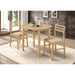 3 Piece Dining Set With Drop Leaf Table And Upholstered Chairs Furniture Max