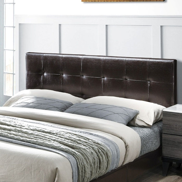 Contemporary Style Bed, Rectangle Headboard Home Essentials
