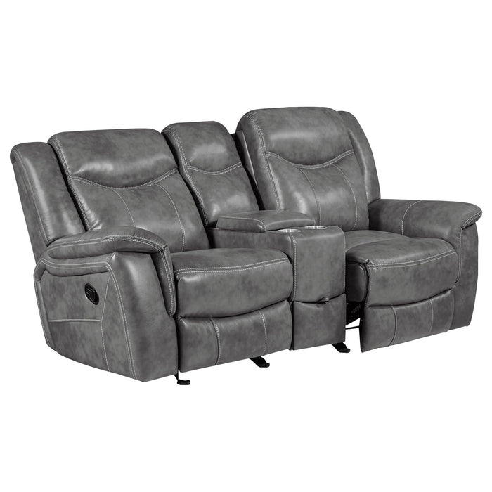 Carmen - Cool Motion Loveseat With Storage, With Reclining Function And Built In Storage - Gray Furniture Max