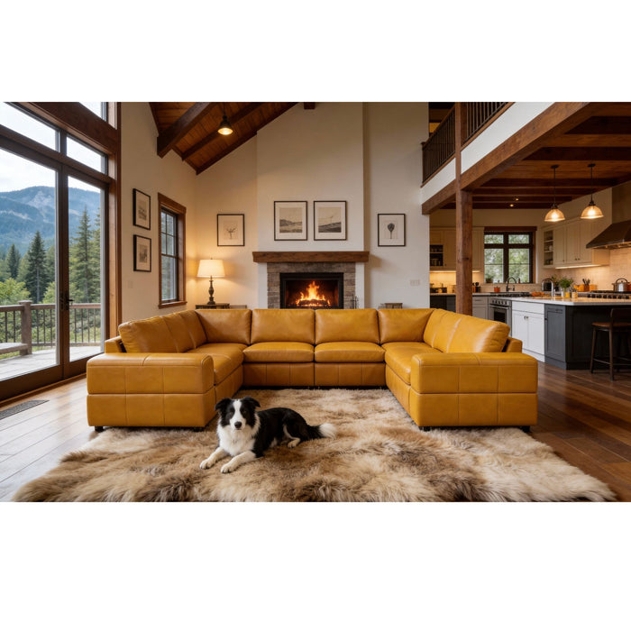 Modern Sectional Sofa With Large Square Arms Home Essentials