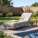Outdoor Chaise Lounge With Wheels, 5 Position Adjustable Backrest Noble House