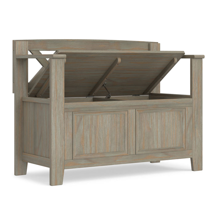 Amherst - Small Transitional Entryway Storage Bench Simpli-Home