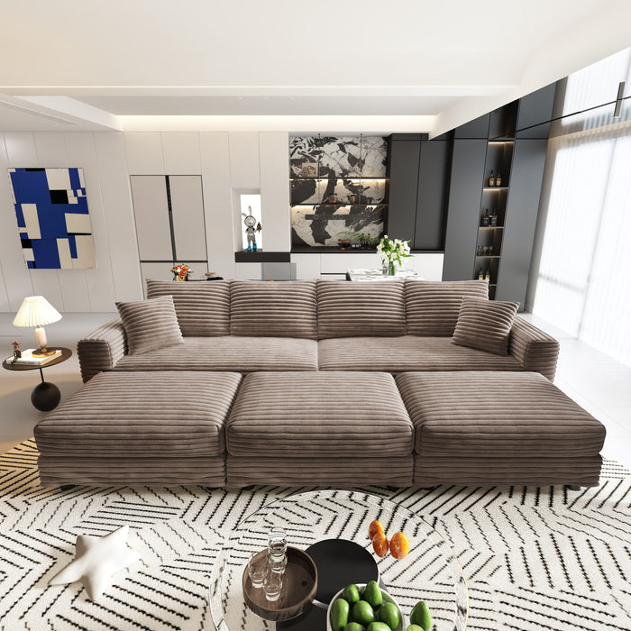 Modern Comfy Upholstered Sofa Cloud Couch & Deep Seat Couches Home Essentials