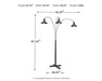 Sheriel - Metal Arc Lamp  - Black Signature Design by Ashley®