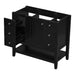 36" Bathroom Vanity Base With 2 Cabinet And 3 Drawers - Black Hearth and Haven