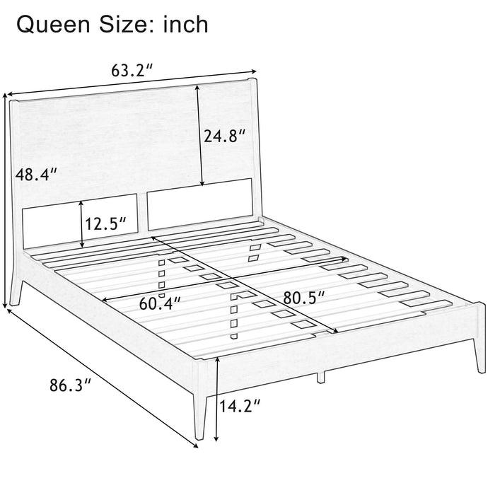 Modern Sled Platform Bed Frame With Slats Hearth and Haven