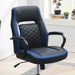 Ergonomic Office Chair With Armrests, Adjustable Design - Black / Blue Home Essentials