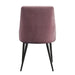 Riley - Side Chair (Set of 2) - Pink Fabric & Black ACME
