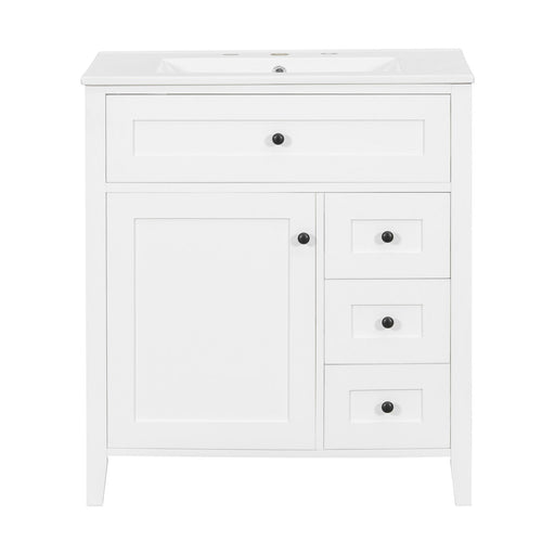 Bathroom Vanity With Sink, 3 Drawers And Adjustable Shelf Hearth and Haven