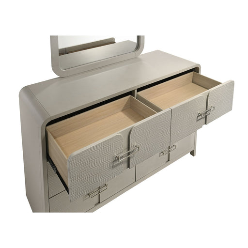 Aria - 6 Drawer Dresser - Beige Matrix Furniture Group