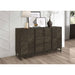 Glenmoor - 3 Drawer Server With 2 Cabinets - Dark Gray Furniture Max