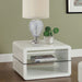 Emerson - 1 Shelf Rectangular Side End Table - White Furniture Max