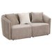Silvana - Upholstered Rolled Loveseat With Curved Back And Foam Cushions - Beige Furniture Max