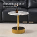 End Table For Living Rooms - Gold / White Home Essentials