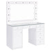 Fern - 7 Drawer Vanity Set With Mirror And Globe Lights Furniture Max