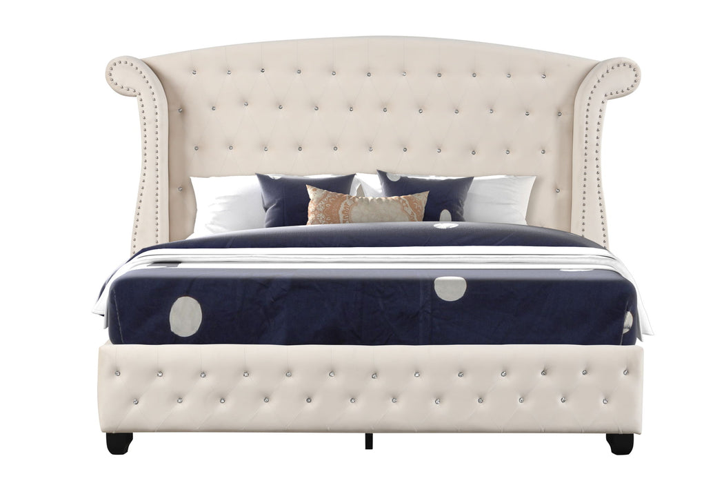 Sophia - Crystal Tufted Upholstered Bed Matrix Furniture Group