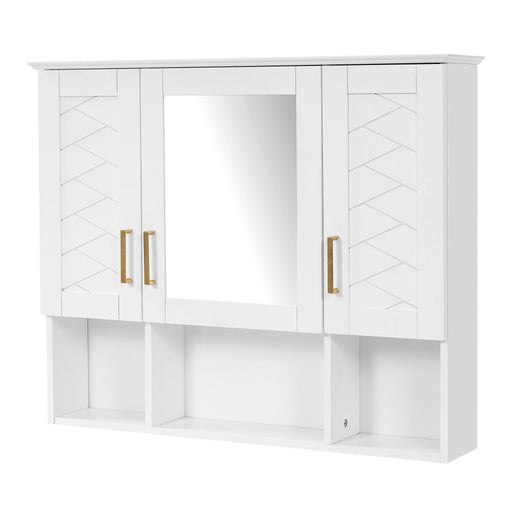 Modern Wall Mounted Medicine Cabinet With Adjustable Shelves, Soft Close Doors, High Define Mirror Hearth and Haven