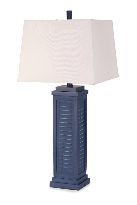 Table Lamp With White Shade (Set of 2) - Blue
