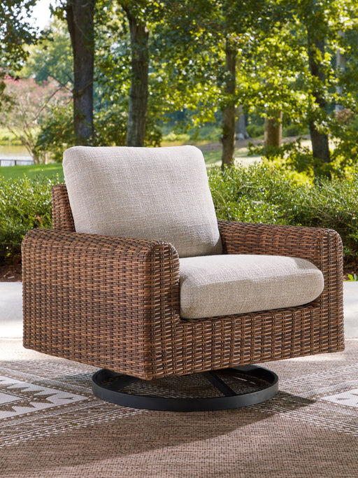 Dolan Creek - Swivel Lounge With Cushion - Gray / Brown Signature Design by Ashley®