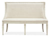 Newport - Bench With Upholstered Seat & Back - Alabaster Magnussen Furniture