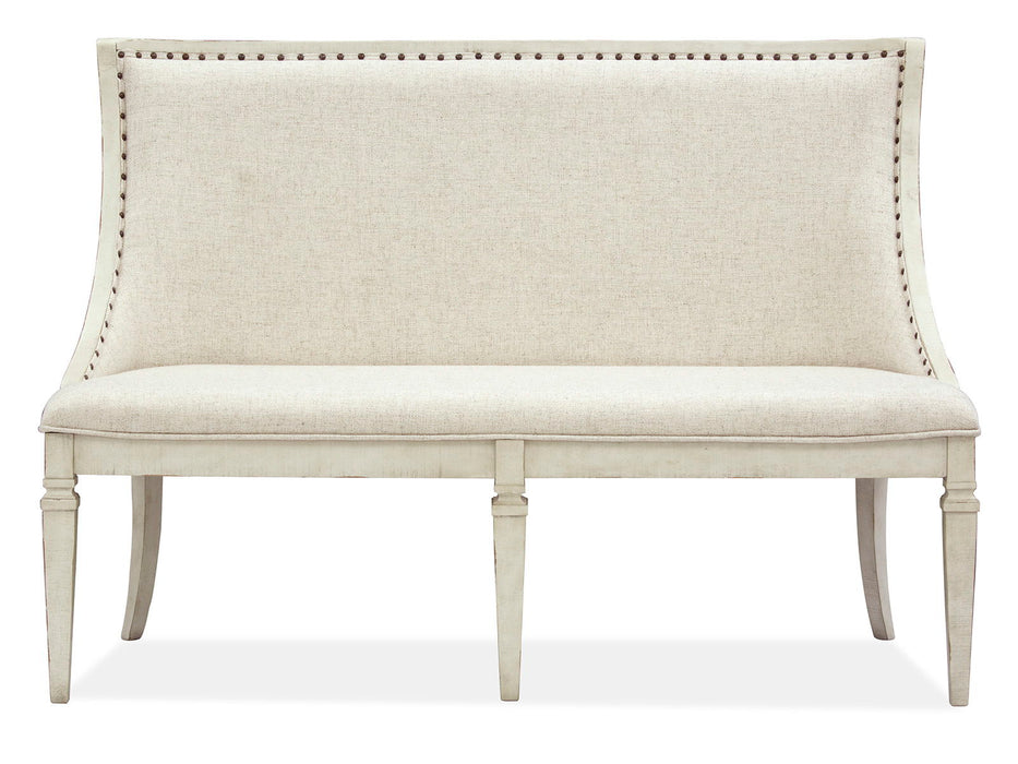Newport - Bench With Upholstered Seat & Back - Alabaster Magnussen Furniture