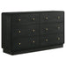 Burton - 6 Drawer Dresser Cabinet - Black Furniture Max