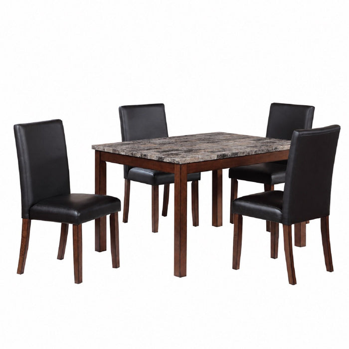 Dining Table With 4 Upholstered Side Chairs Home Essentials