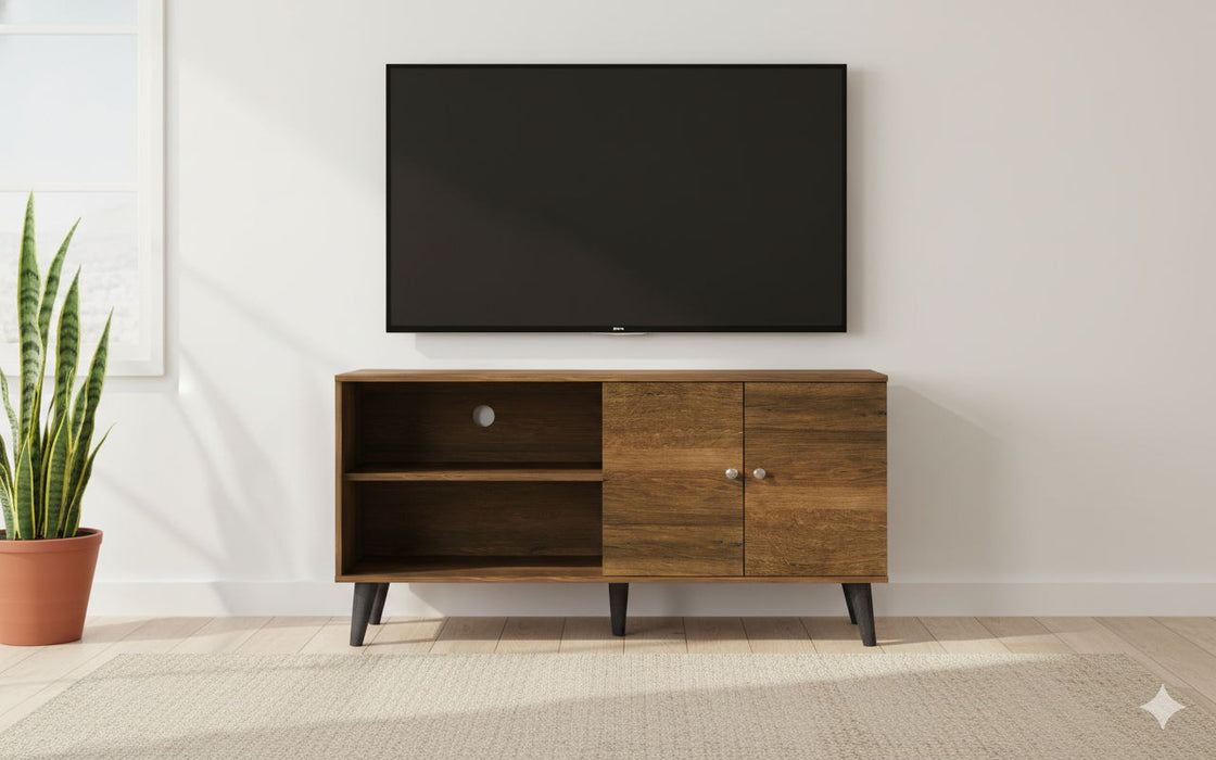 Amidon - TV Stand, With 2 Storage Shelves And 1 Cabinet US Pride