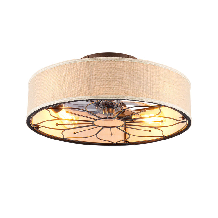 Lotus Bladeless Ceiling Fan With Remote Control For Living Room - Matte Black Daily Nest