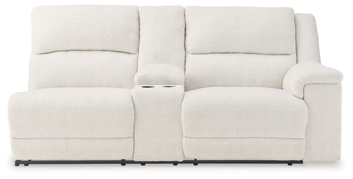 Keensburg - Raf Dbl Power Reclining Loveseat With Console - Linen