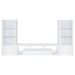 Lance - 3 Piece TV Entertainment Center With Shelves - Gloss White Furniture Max