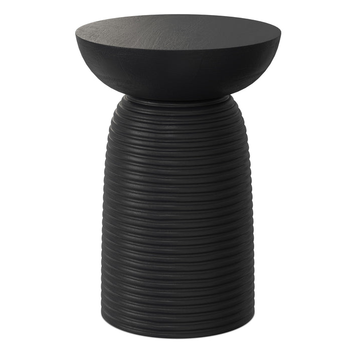 Boyd - Ribbed Accent Table - Black Simpli-Home