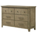 Pelton - 6 Drawer Dresser - Oak Furniture Max