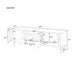 TV Stand For TVs Up To 75", Entertainment Center Media Console For Living Room - Black Hearth and Haven