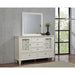 Dennis - 11 Drawer Dresser With Mirror - Cream White Furniture Max