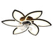 30" Flower 6 Speed Ceiling Fan With Remote Controlled LED Lights, Low Profile Flush Mount Fan Daily Nest