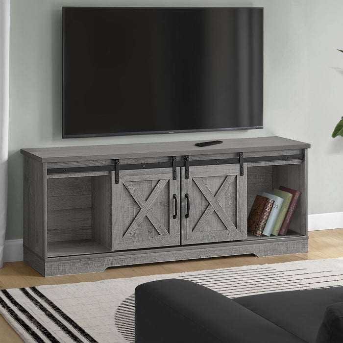 TV Stand, Console Media Entertainment Center, Storage Cabinet, Transitional 8th Street