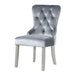 Upholstered Wingback Dining Chair (Set of 2) - Dark Gray / Silver Home Essentials