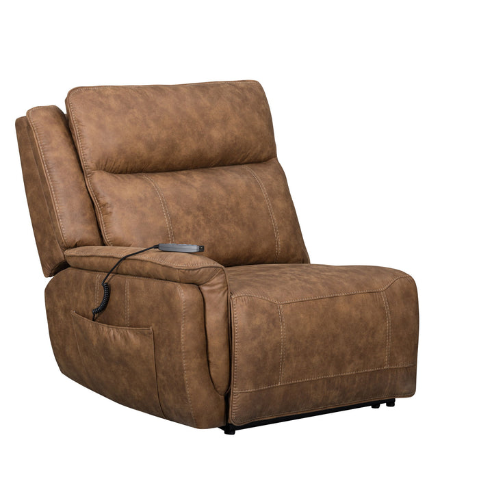 Kyra - LAF Recliner With Power Headrest, Footrest, Massage, Heat - Saddle New Classic
