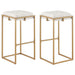 Soccoro - Square Tufted Cushion Stools (Set of 2) - Beige Furniture Max