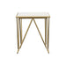 Sinclair - 2 Piece Nesting Table Set With Iron And Luxurious Marble Surface - White / Gold Furniture Max