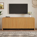 Curved Edge TV Stand With Large Cabinets Hearth and Haven
